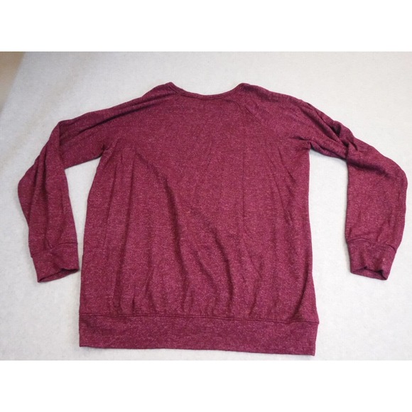 Buffalo David Bitton Size Medium Raglan Long-Sleeved Shirt in Heathered Maroon - Picture 2 of 7